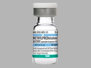 Rx Item-MethylPrednisolone Acetate 80MG/ML 25X1 ML Vial  by Teva Pharma USA Inj